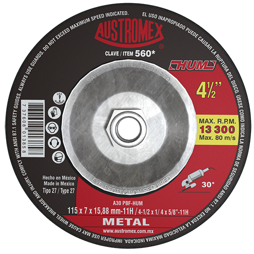 Disco 560 Desbaste de Metal 4 1/2” x 1/4” AUSTROMEX