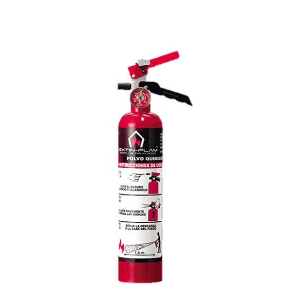 Extintor de Polvo Químico Seco ABC EXTIN-FLAM (1 KG)