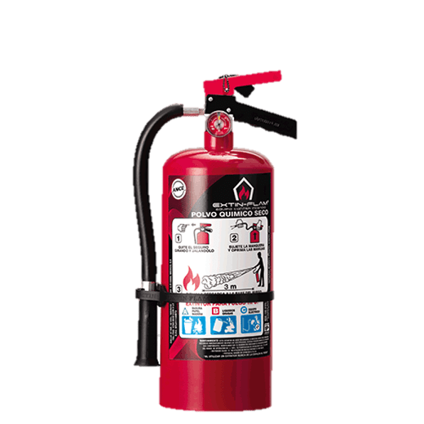 Extintor de Polvo Químico Seco ABC EXTIN-FLAM (4.5 KG)